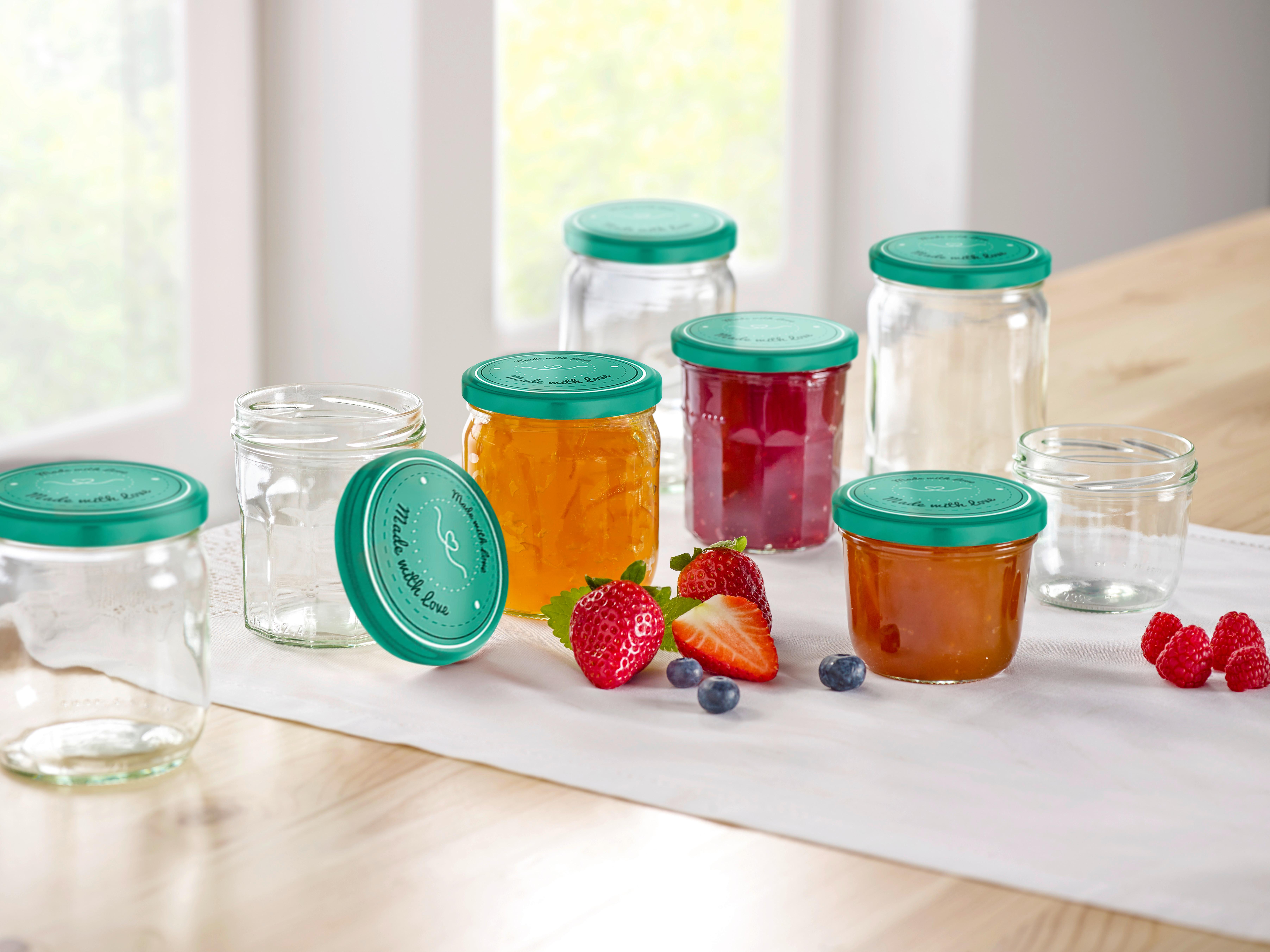 Befőttesüveg Kb. 250ml Rosie - rózsaszín/mentazöld, műanyag/Üveg (250ml)