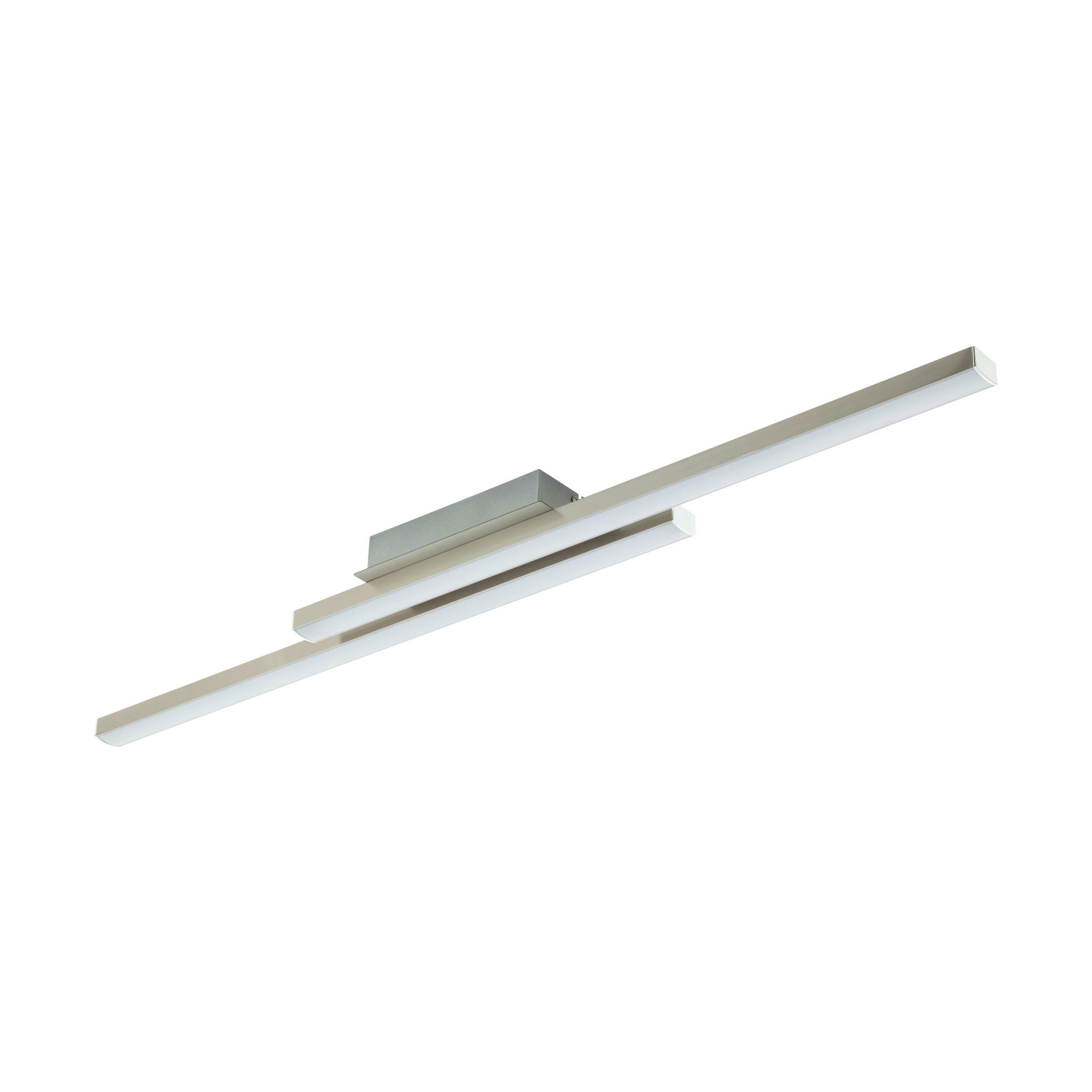 Led-deckenleuchte 900076* Fraioli-Z - Weiss/Nickelfarben, Design, Kunststoff/Metall (105,5/12/6,5cm) - Eglo