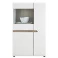 Vitrina Linate - bela/hrast tartuf, Moderno (85/143/42cm) - Mömax modern living Vitrina Linate - bela/hrast tartuf, Moderno (85/143/42cm) - Mömax modern living