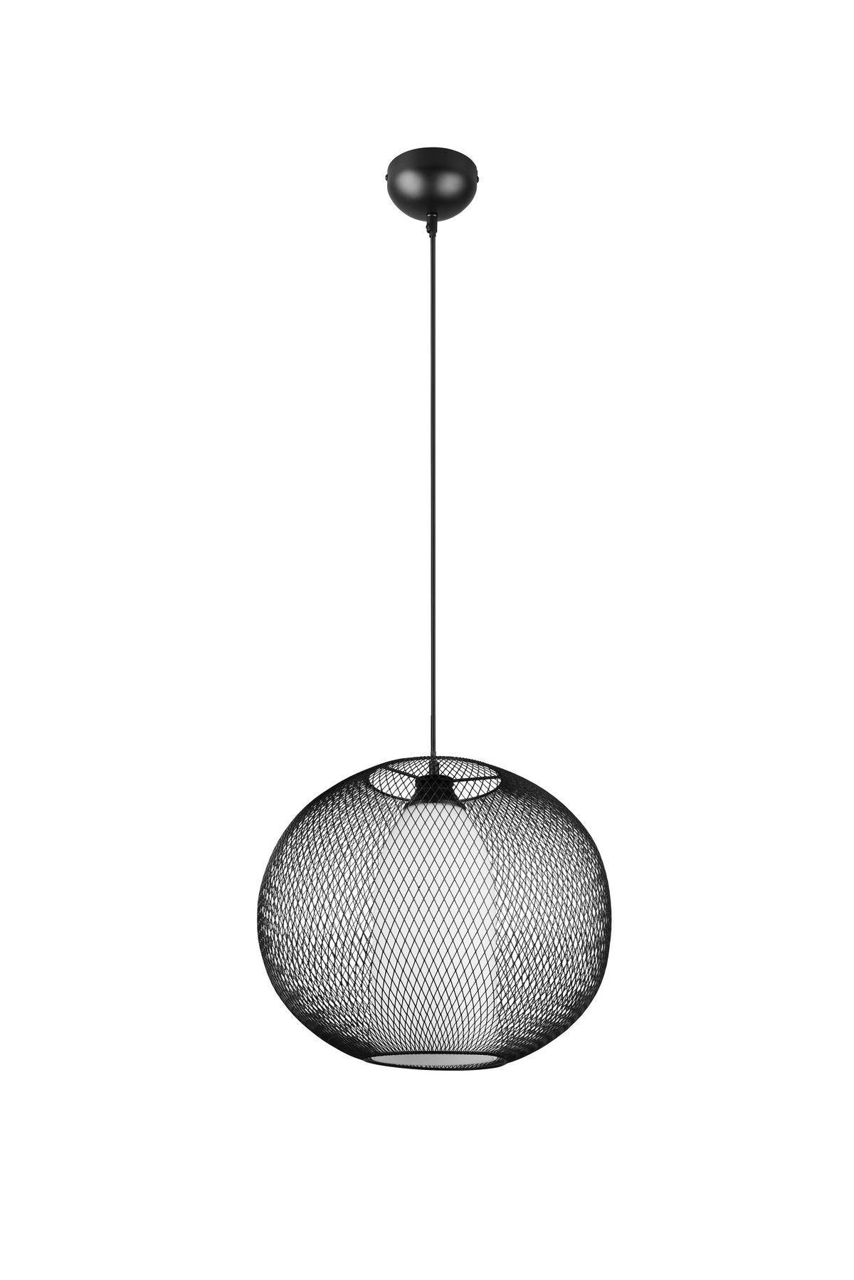 Pendelleuchte Filo Schwarz/Weiß max. 60 Watt - Schwarz/Weiß, KONVENTIONELL, Glas/Metall (40/150cm) - Trio Leuchten