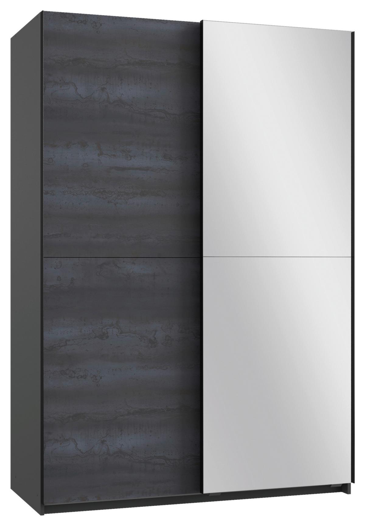 DULAP USI CULISANTE HERNE - gri închis/grafit, Basics, material pe bază de lemn (135/198/64cm) - Modern Living