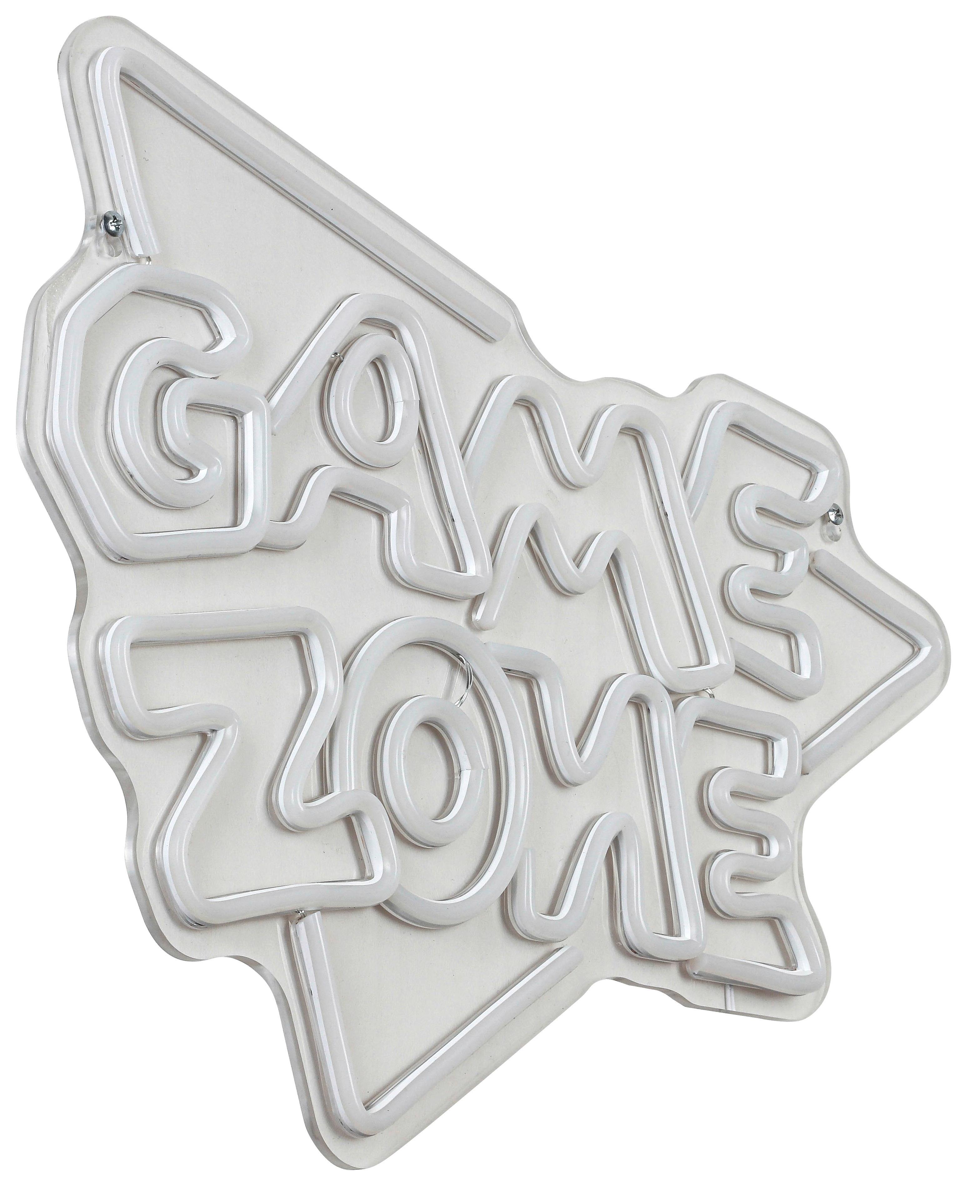 Lampă LED decorativă Zoni - alb/transparent, Modern, plastic (40/32/1cm) - Mömax