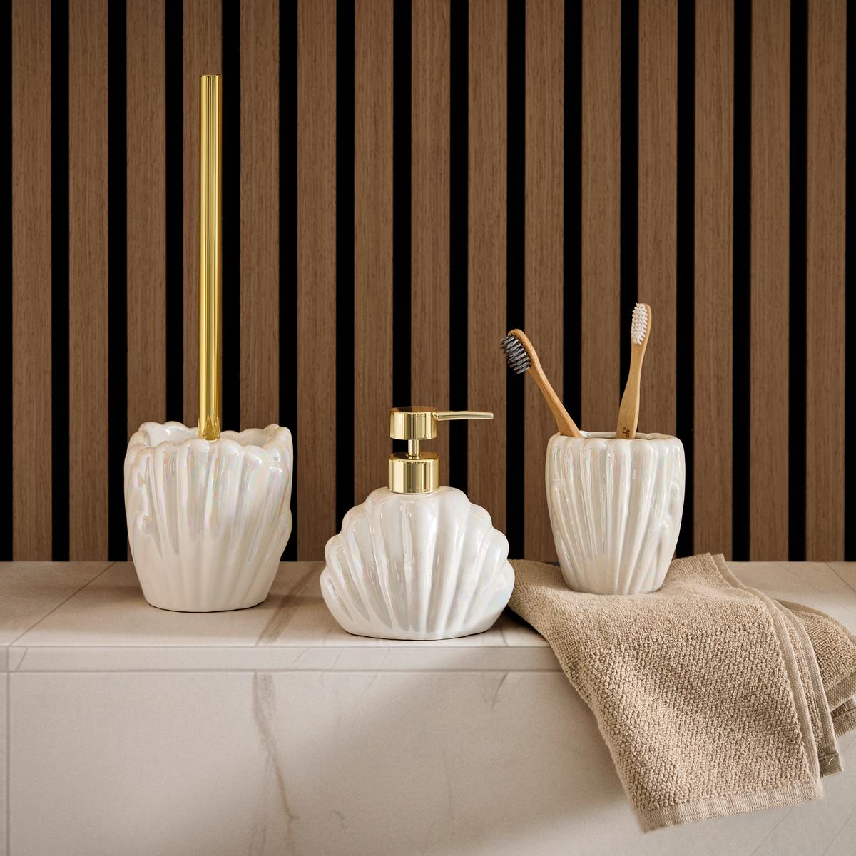 Zahnputzbecher Arielle Perlmuttfarben - Perlmutt, Modern, Keramik (9,2/9cm) - Mömax