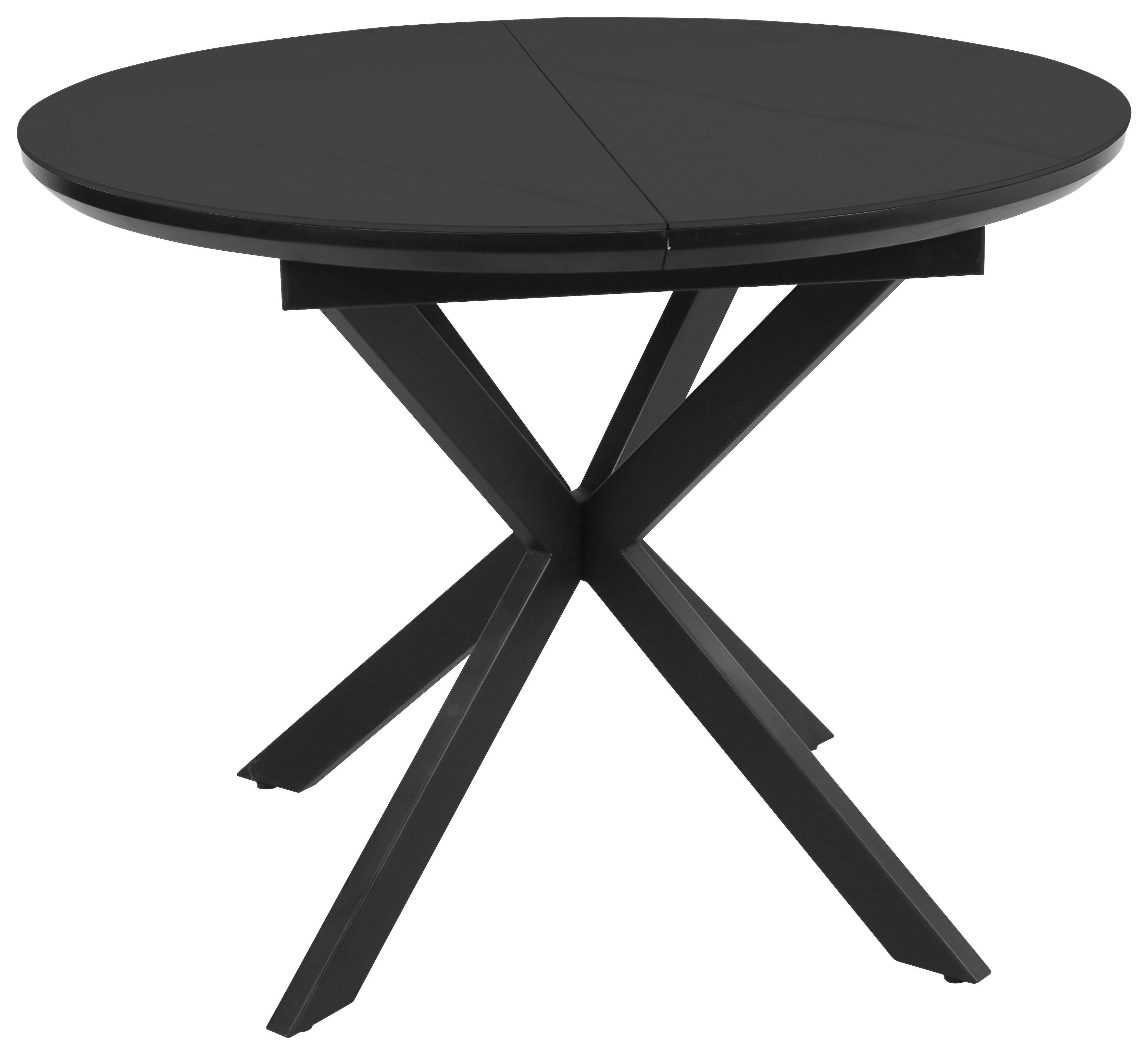 Masa LEX - negru, Basics, ceramică/metal (100-130/76/100cm) - Mömax