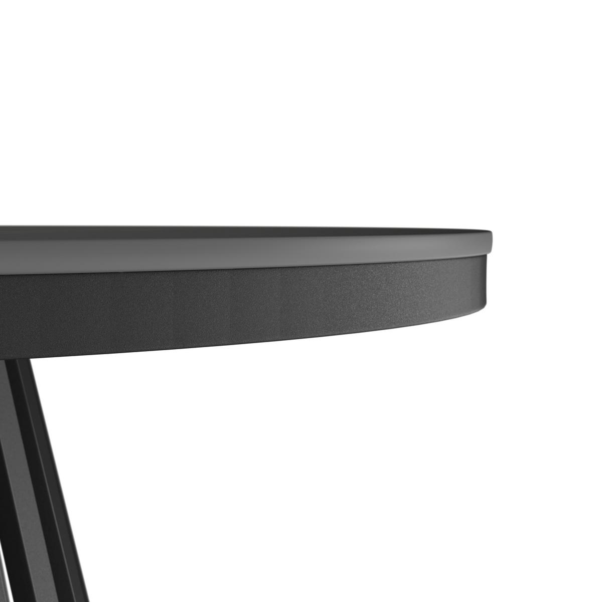 Couchtisch Pela Schwarz MDF - Schwarz, MODERN, Holzwerkstoff/Stein (90/90/45cm) - Bessagi Home