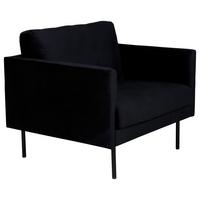 SESSEL ZOOM - Schwarz, Design, Textil/Metall (95/80/84cm) - Livetastic