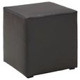 Hocker in Schwarz - Schwarz, Kunststoff/Textil (40/42/40cm) - MODERN LIVING