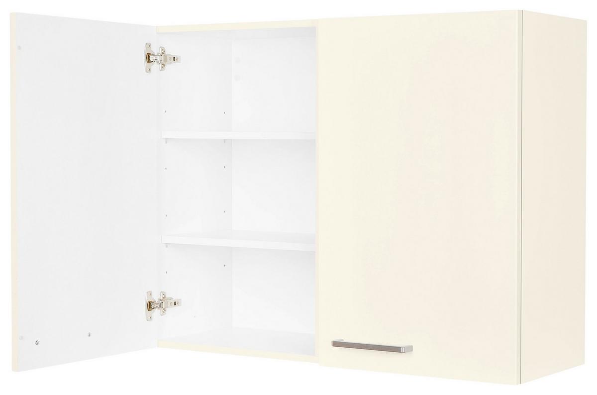 Küchenoberschrank Touch Magnolie - Edelstahlfarben/Magnolie, MODERN, Holzwerkstoff (90/72/35cm) - Nobilia