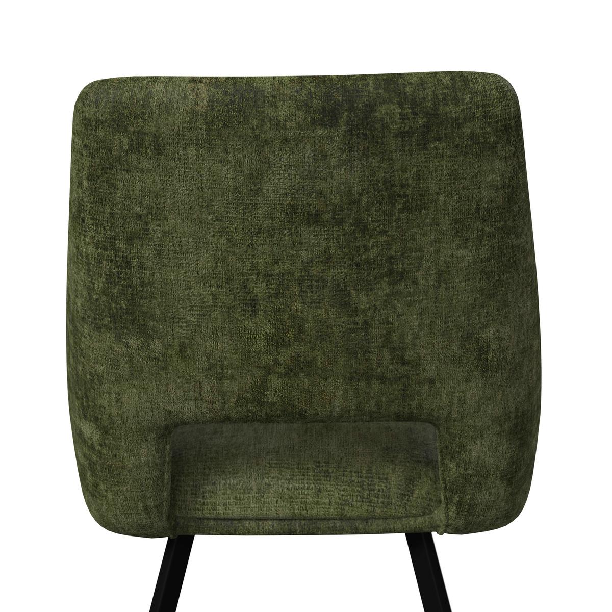 Jedilna Garnitura Amarillo, Miza Ø 120cm, 4x Stol - črna/zelena, Moderno, kovina/tekstil - Bessagi Home