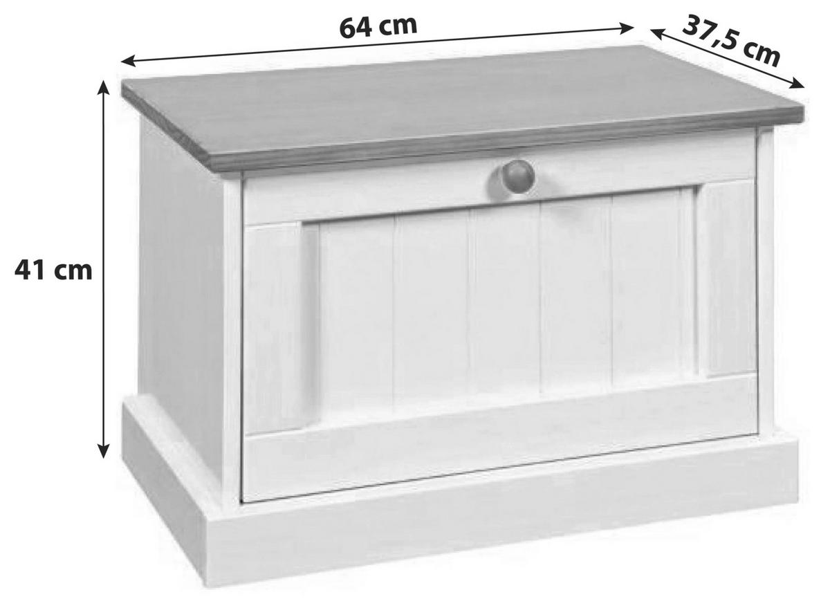 Garderobe "Westerland" , aus Kiefer - Braun/Kieferfarben, LIFESTYLE, Holz (64/41/37,5cm) - MID.YOU