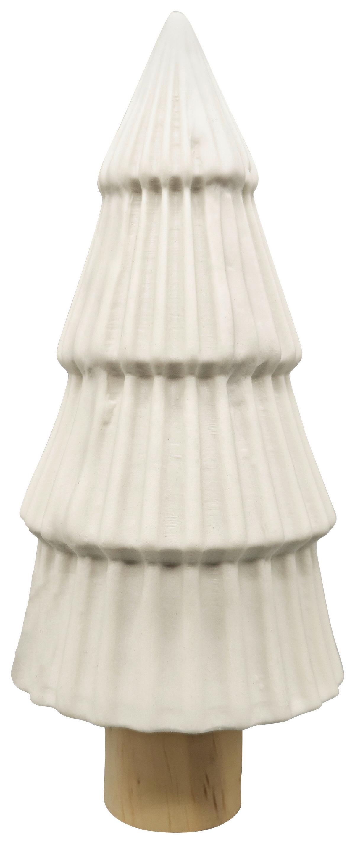 Dekobaum Conny Naturfarben/Weiß ca. 20cm - Naturfarben/Weiß, KONVENTIONELL, Holz/Keramik (8,3/20cm) - Mömax