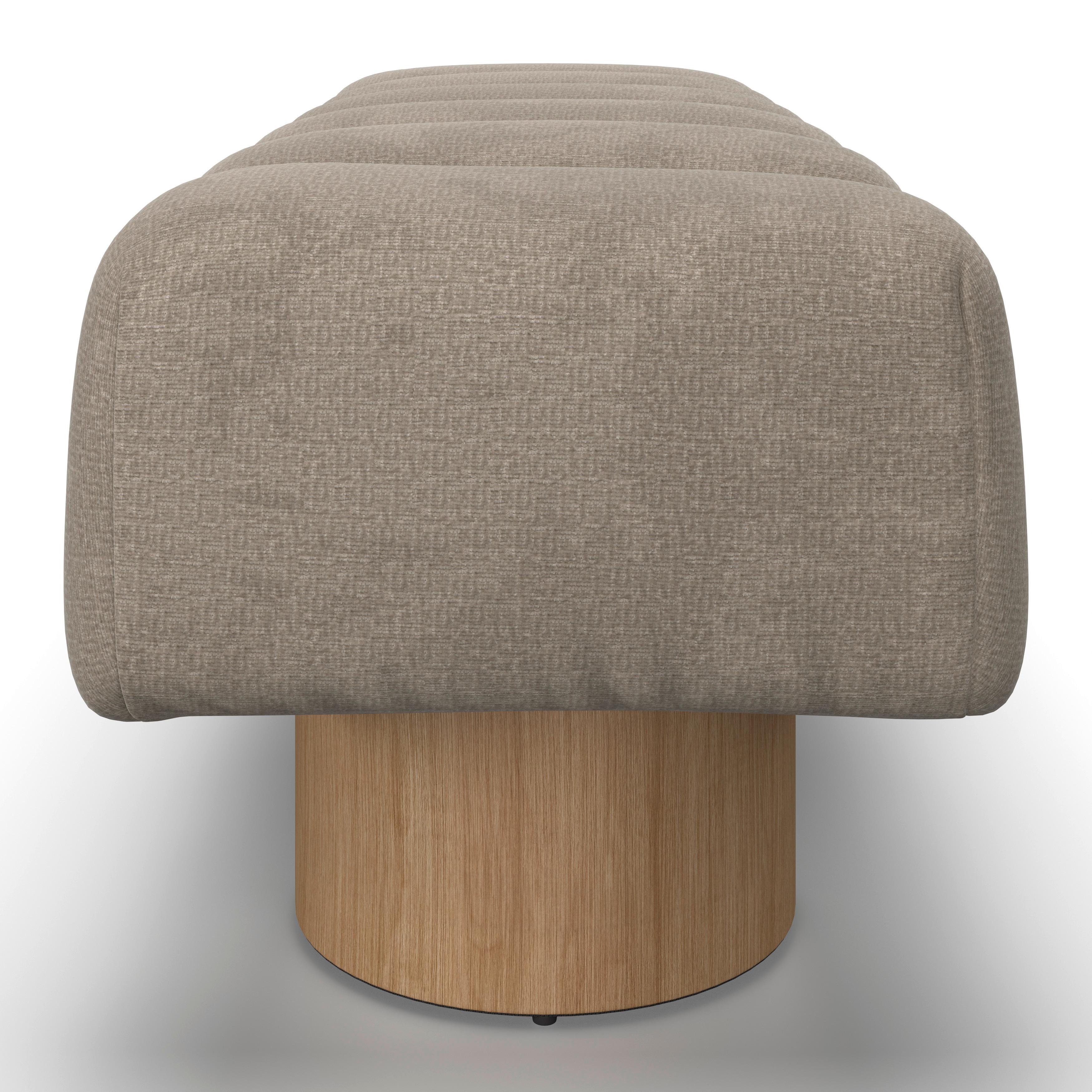 SITTBÄNK ALINA - ljusbrun/naturfärgad, Modern, trämaterial/trä (140/45/45cm) - Bessagi Home