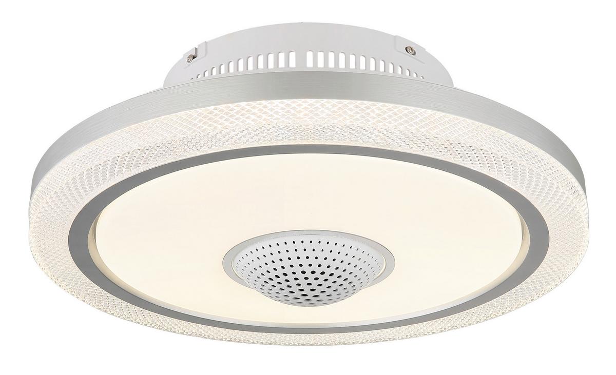 DECKENVENTILATOR 03664 SHELLY - Klar/Weiss, Design, Kunststoff/Metall (50/21cm) - Globo