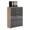 Aktenschrank Office Edition Sonoma Eiche/Anthrazit - Anthrazit Hochglanz/Sonoma Eiche, MODERN, Holzwerkstoff (84,5/114/33cm) - MID.YOU