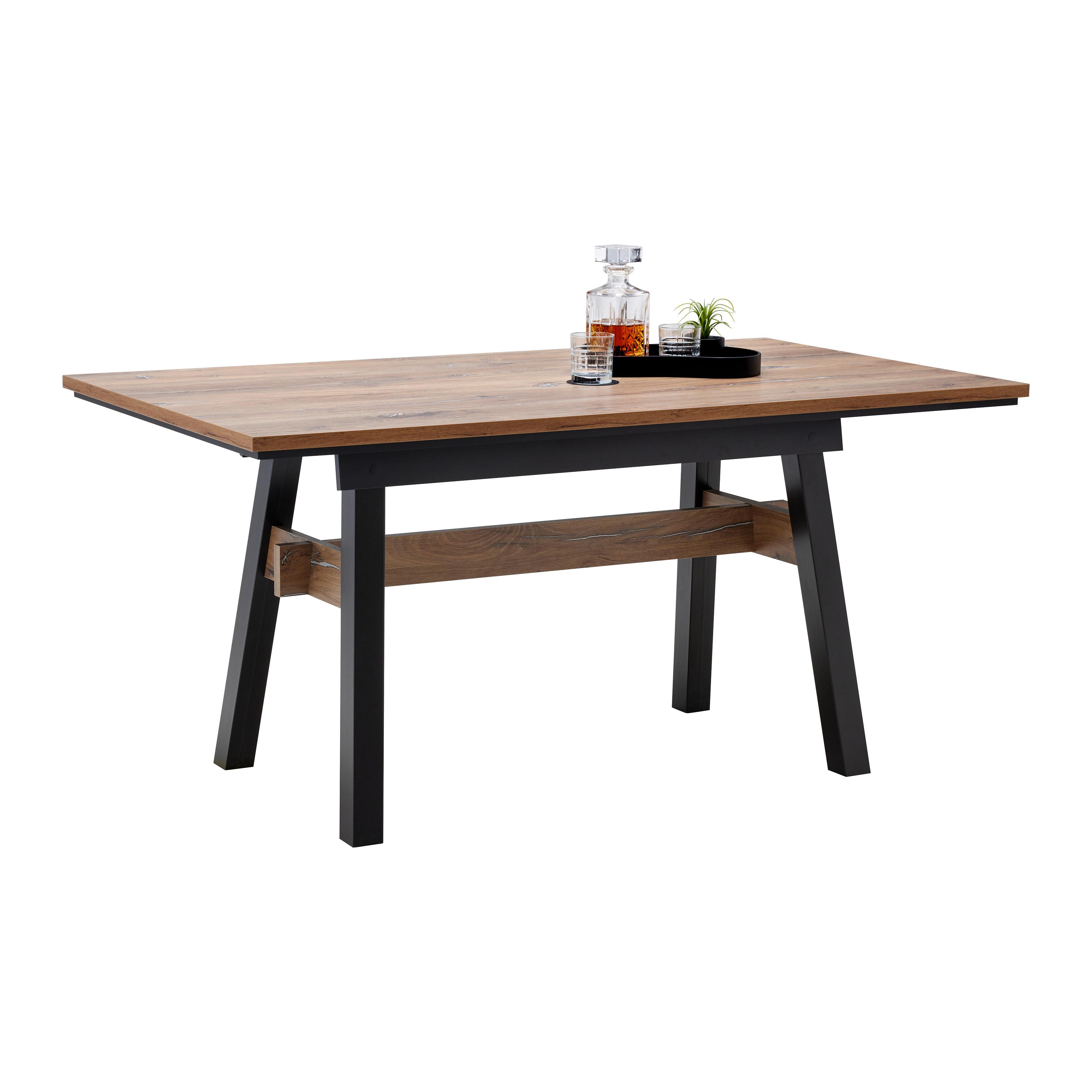 Esstisch Portofino in Evoke Eiche - Anthrazit, Basics, Holzwerkstoff (160/90/76cm) - Mömax