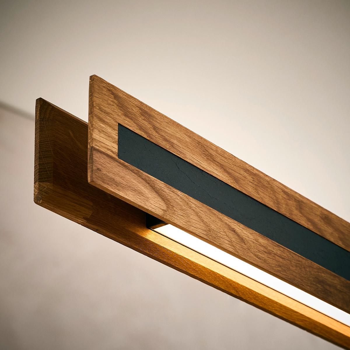 LAMPA WISZĄCA LED 141847 OBERSTDORF *WW* - czarny, Natur, metal/drewno (116/10/150cm) - Waldwelt