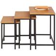 Beistelltischset in Braun/Schwarz, 3-teilig - Schwarz/Braun, LIFESTYLE, Holz/Holzwerkstoff - Modern Living Beistelltischset in Braun/Schwarz, 3-teilig - Schwarz/Braun, LIFESTYLE, Holz/Holzwerkstoff - Modern Living