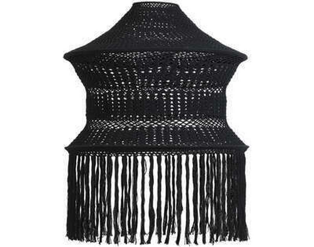 ABAŻUR 2945412 - czarny, Trend, tkanina (60/82cm) - Light & Living