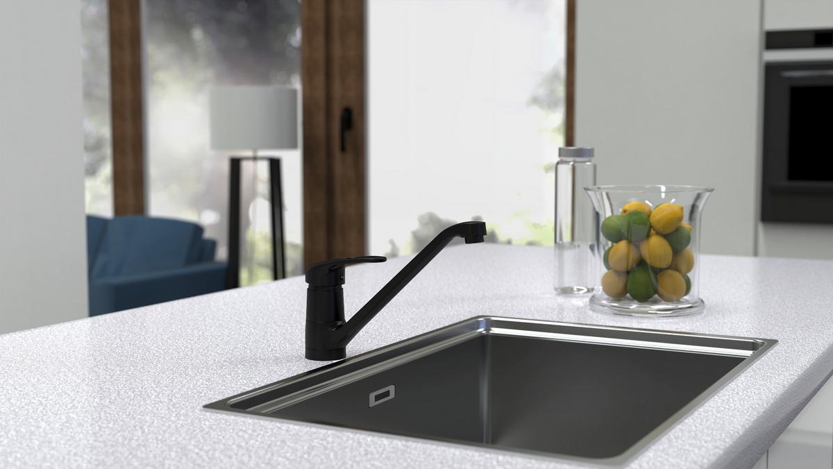 Küchenarmatur Grande in Schwarz matt - Schwarz, Lifestyle, Kunststoff/Metall (5,5/20/27cm) - Schütte