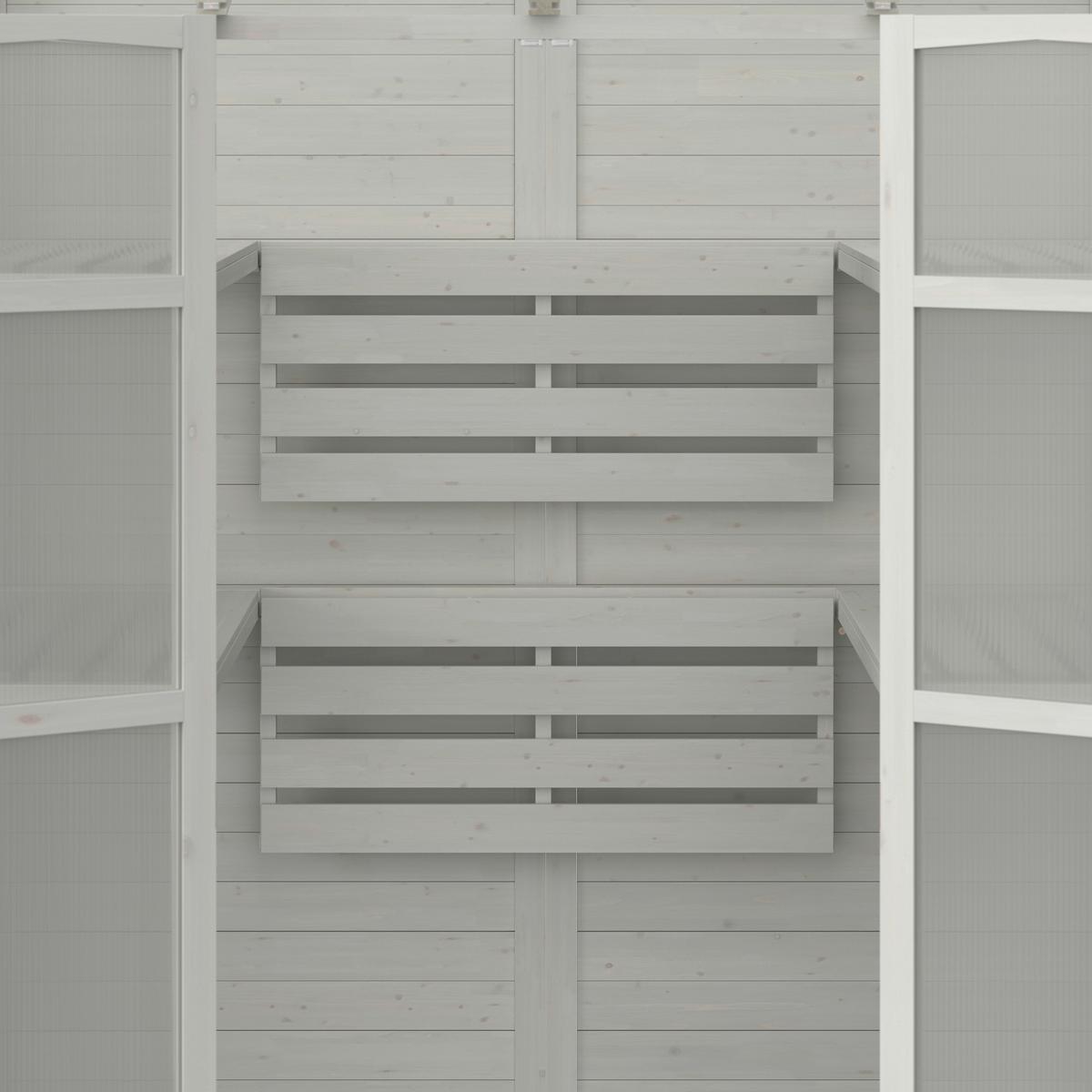 Lopa Za Naprave Erin - bela, Moderno, umetna masa/les (147/195/74cm) - Bessagi Garden