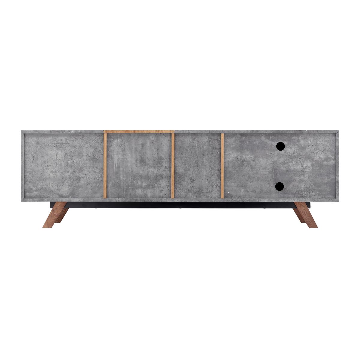 Lowboard Casper Grau/Eichefarben MDF - Eichefarben/Grau, MODERN, Holz (180/55/40cm) - Bessagi Home