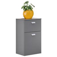 Spodnja Omarica Mona, Siva - srebrne barve/siva, Moderno, kovina/leseni material (40,3/70/32cm) - Stylife