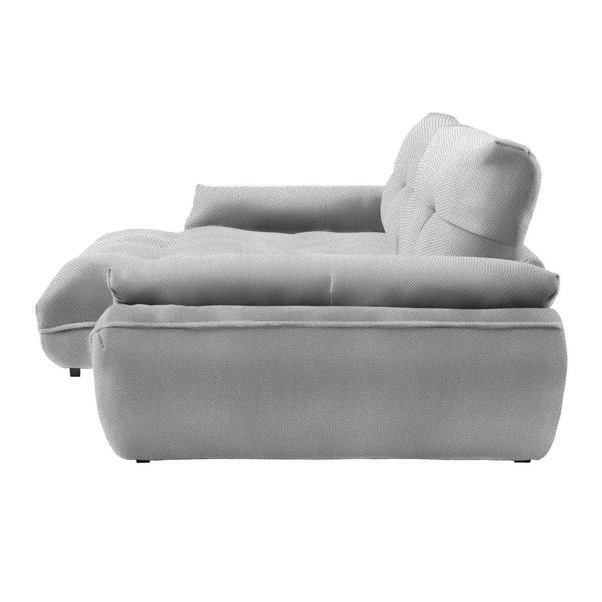 Wohnlandschaft Vivo Hellgrau - Hellgrau/Schwarz, MODERN, Kunststoff/Textil (179/63/317cm) - Premium Living
