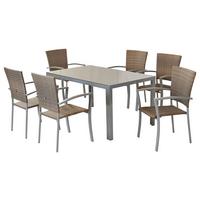 Vrtni Set Savona, 7-Delni - srebrne barve/siva, Moderno, kovina/umetna masa - Gardenson