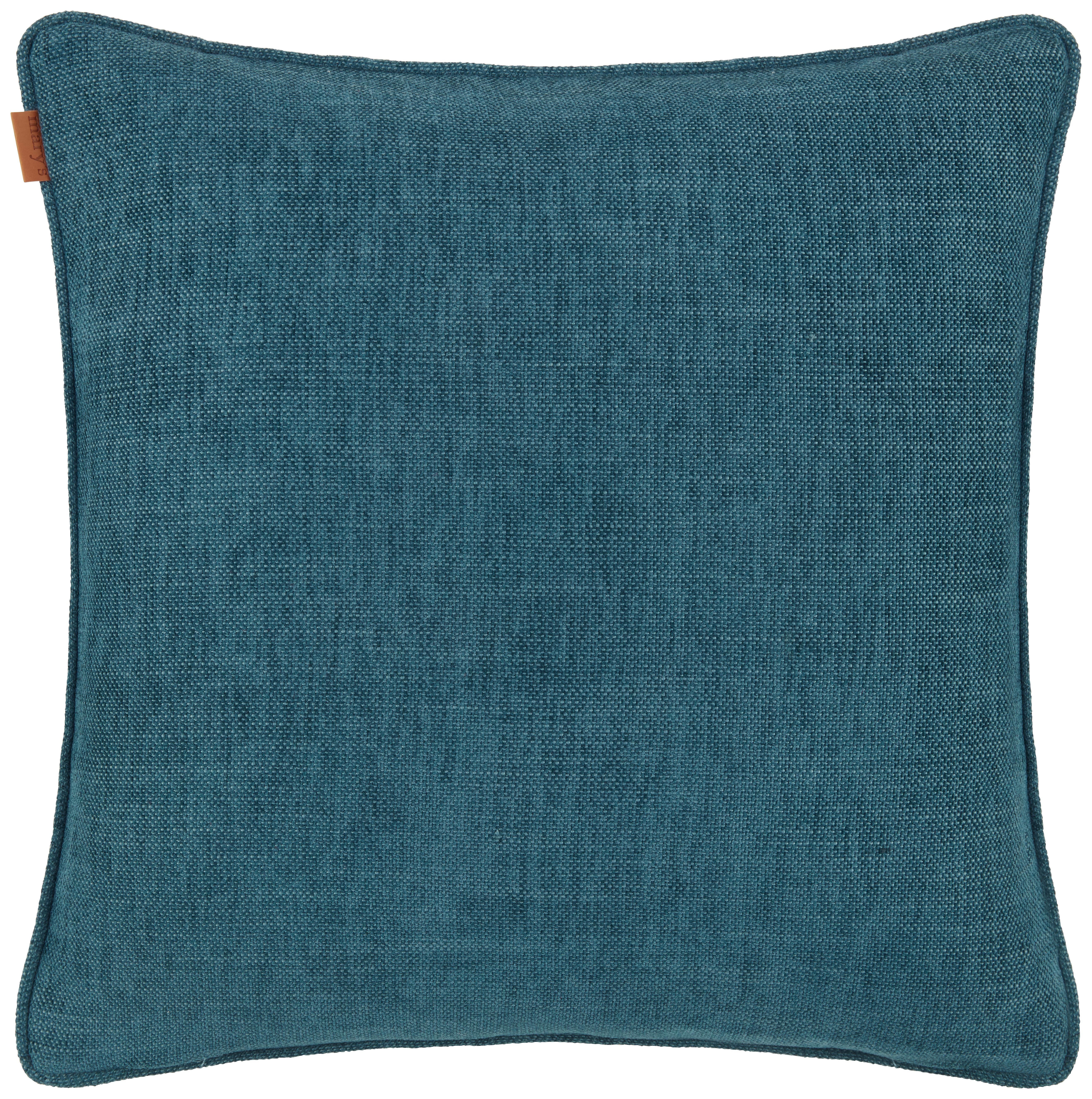 Kissenhülle Mary Leinen in Blau ca. 48x48cm - Blau, Modern, Textil (48/48cm) - Mary's