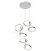 LED-HÄNGLAMPA RONG - kromfärg, Modern, metall/plast (45,5/45,5/120cm)