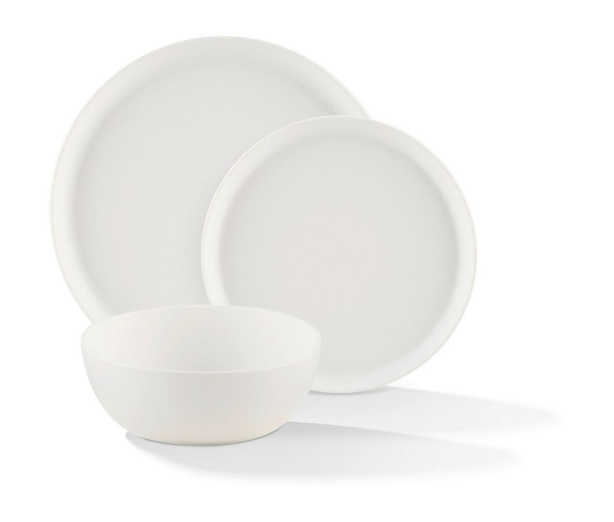 Serviciu de masă 12/1 Michael - alb, Lifestyle, ceramică - Mömax