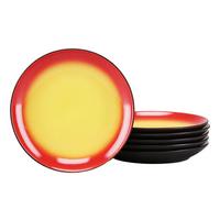 Desszertes Tányér Készlet 24923 Hot Red, Dessertteller - sárga/fekete, Trend, kerámia (21/3cm) - Creatable
