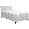 Box Krevet Freddie - svijetlo siva/crna, Konvencionalno, tekstil/metal (120/200cm)