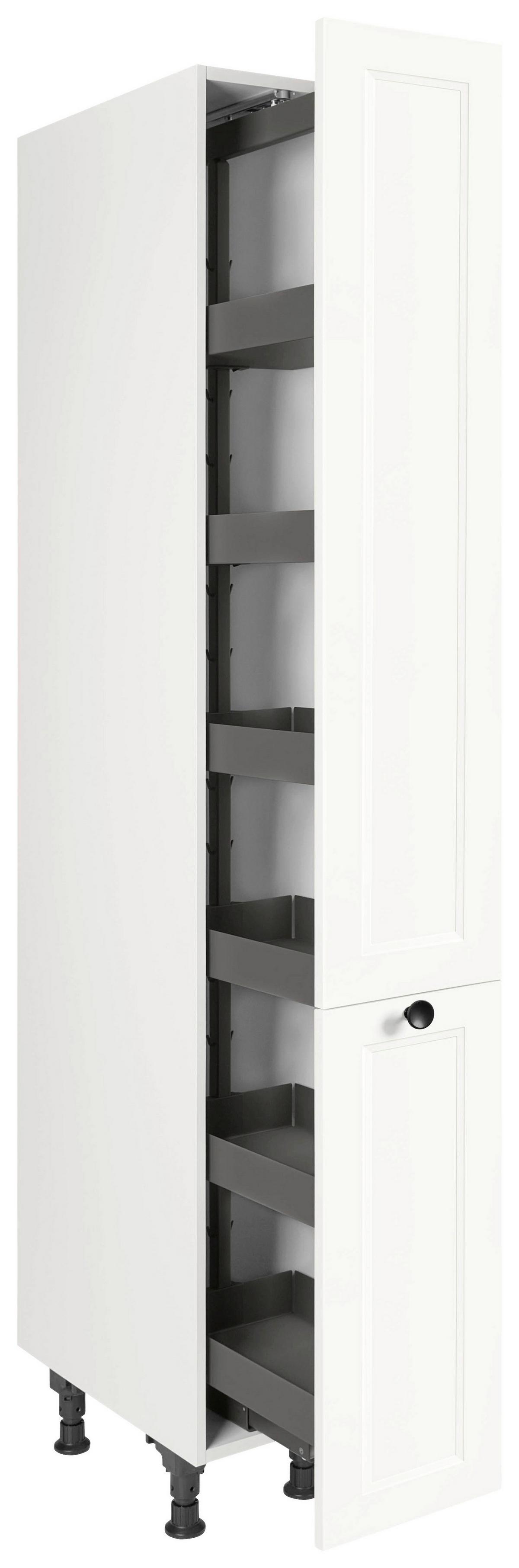 Apothekerschrank Cascada Weiß - Schwarz/Weiß, MODERN, Holzwerkstoff/Metall (30/216,6/58cm) - Nobilia