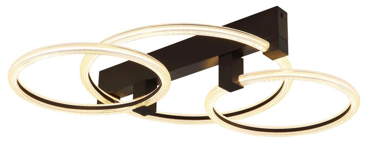 Led Stropna Svjetiljka Fletcher - bijela/prozirno, Design, metal/plastika (76,1/38/11,5cm) - Globo