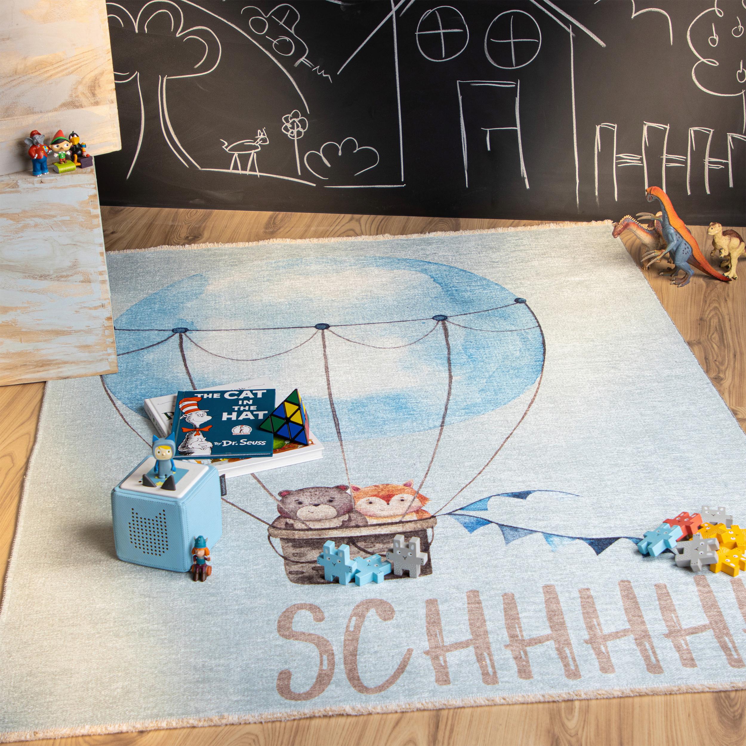 KINDERTEPPICH MY GRETA - Weiss/Grau, Trend, Textil (115/170cm) - Ben'n'jen