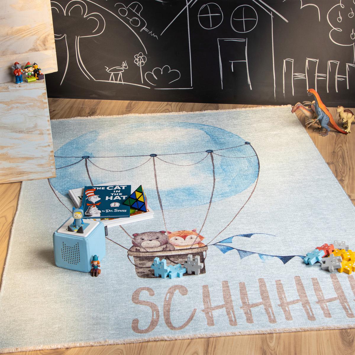 KINDERTEPPICH MY GRETA - Weiss/Grau, Trend, Textil (115/170cm) - Ben'n'jen