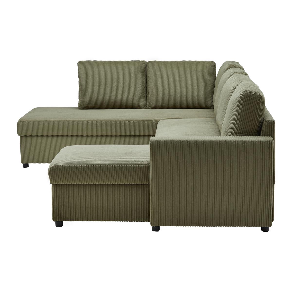 Sarokkanapé Martina - zöld, Modern, faalapú anyag/textil (204/276/146cm) - Mömax