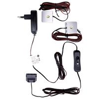 Einlegebodenbeleuchtungs-Set LED, 2-teilig - Anthrazit, MODERN, Kunststoff - Mömax