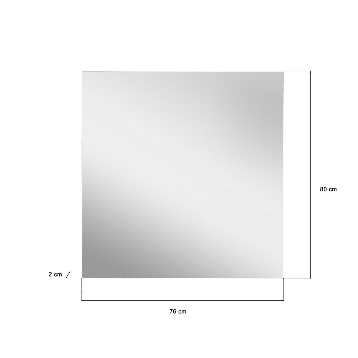 Wandspiegel Torino ca. 76x80 cm - MODERN, Glas/Holzwerkstoff (76/80/2cm) - MID.YOU
