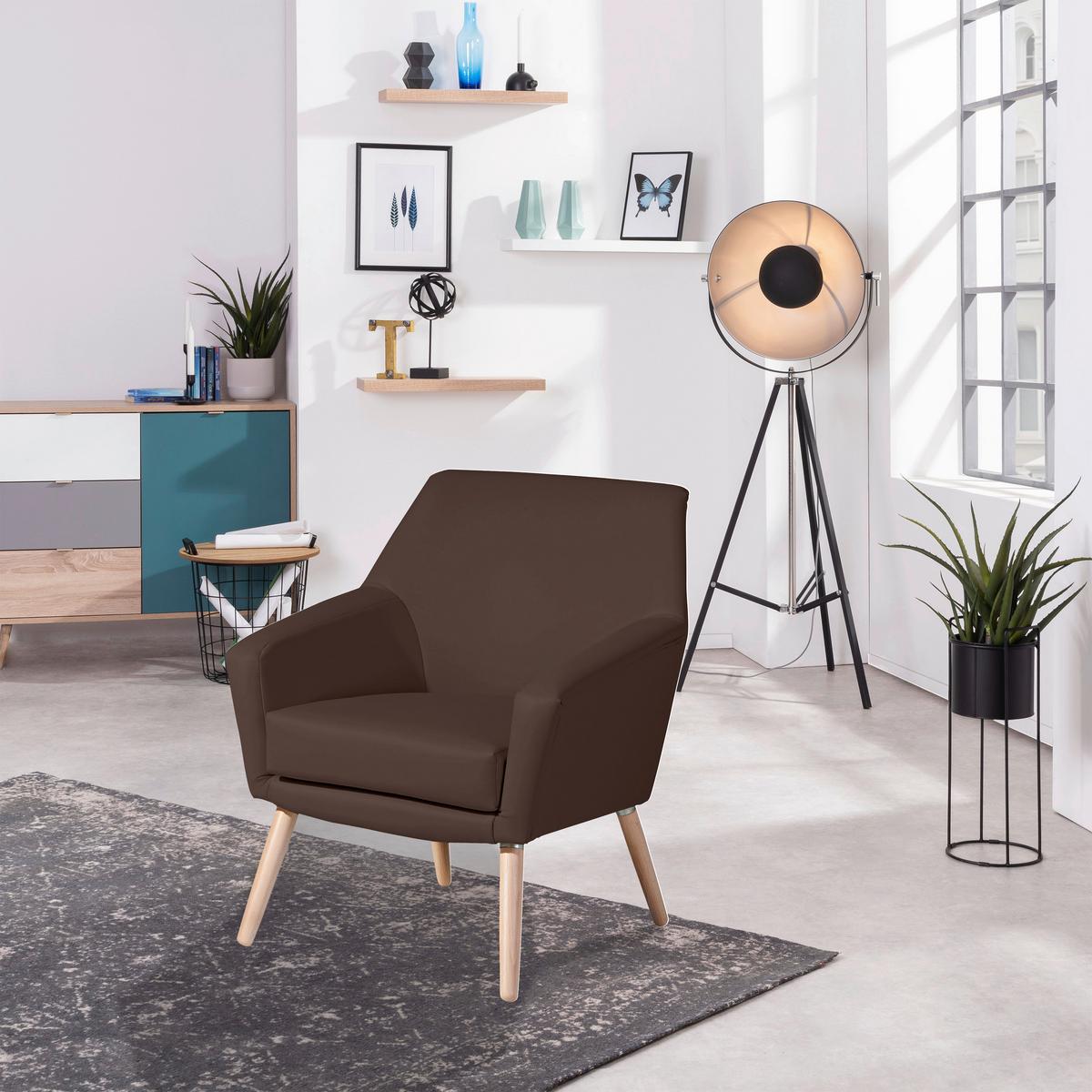 SESSEL ALEGRO - Buchefarben/Braun, Design, Holz/Textil (67/81/71cm) - Max Winzer