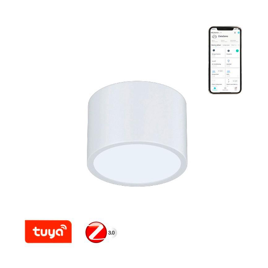LAMPA SUFITOWA LED 07024L-15 - biały, Design, tworzywo sztuczne (15/15/10cm) - P & B