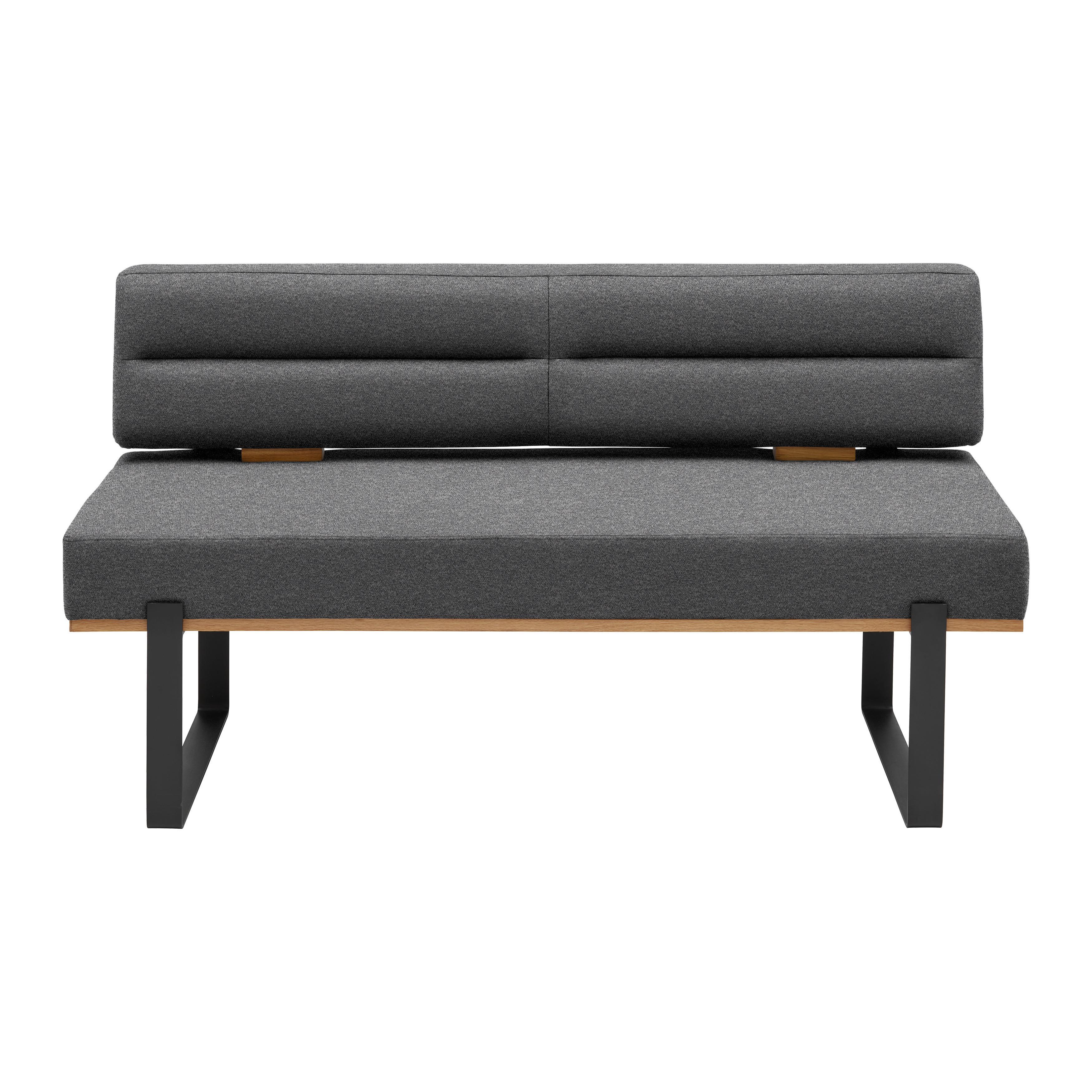 Sitzbank Canon in Schlammfarben - Schlammfarben/Schwarz, Konventionell, Holz/Textil (160/85/60cm) - Based