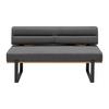 Sitzbank Canon in Schlammfarben - Schlammfarben/Schwarz, KONVENTIONELL, Holz/Textil (160/85/60cm) - Based