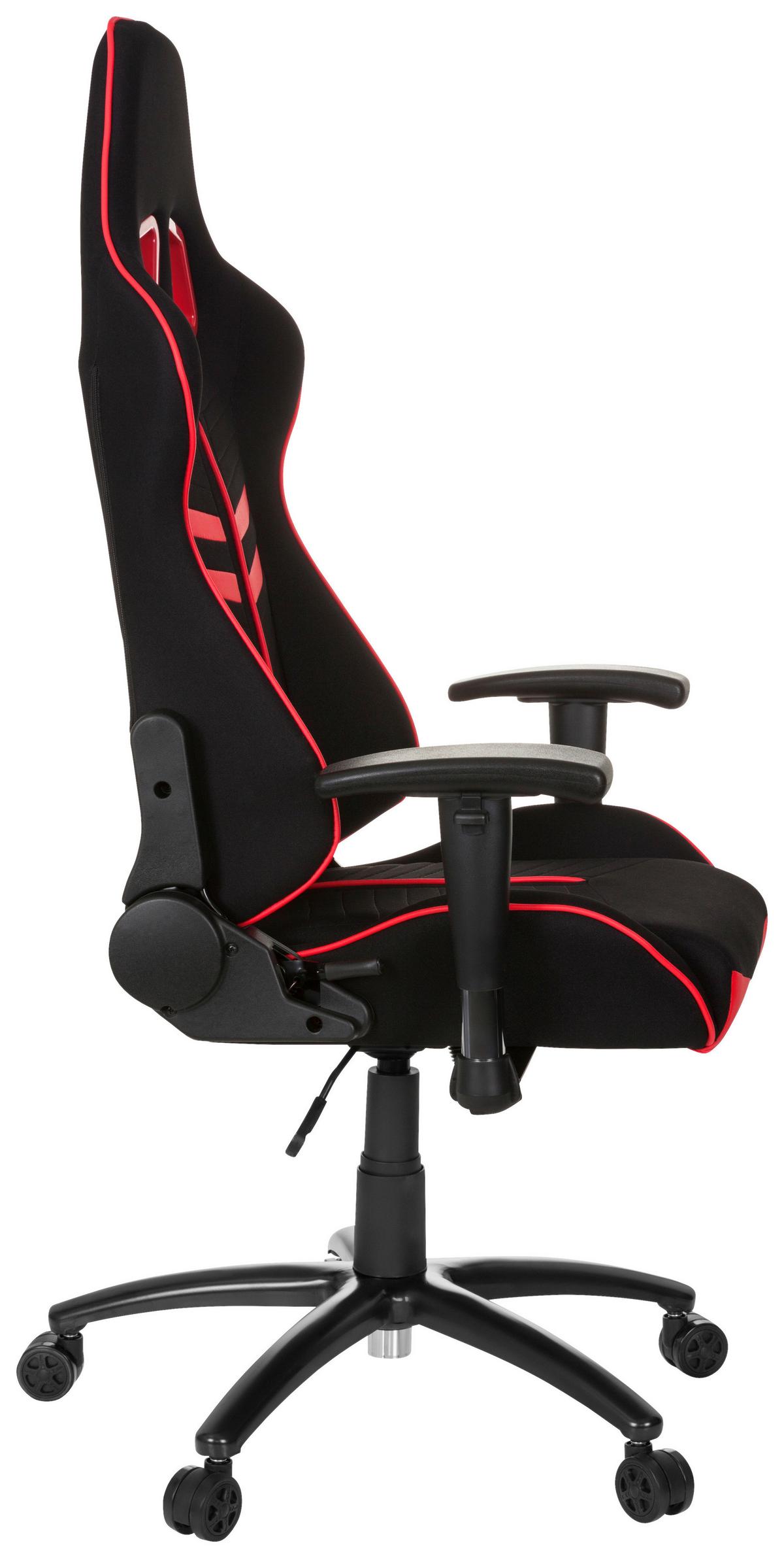 Gaming Stol League Pro I, Črna, Rdeča - rdeča/črna, Moderno, kovina/umetna masa (72/138/63cm) - MID.YOU