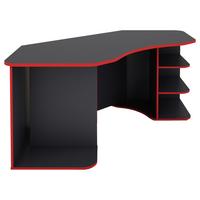 Gamer Asztal Stefan - világosszürke/antracit, Modern, műanyag/természetes anyagok (198/76/85cm) - Mömax