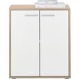 Kommode in Sonoma/Weiß - Weiß/Sonoma Eiche, Holzwerkstoff (60/70/30cm) - MÖMAX modern living