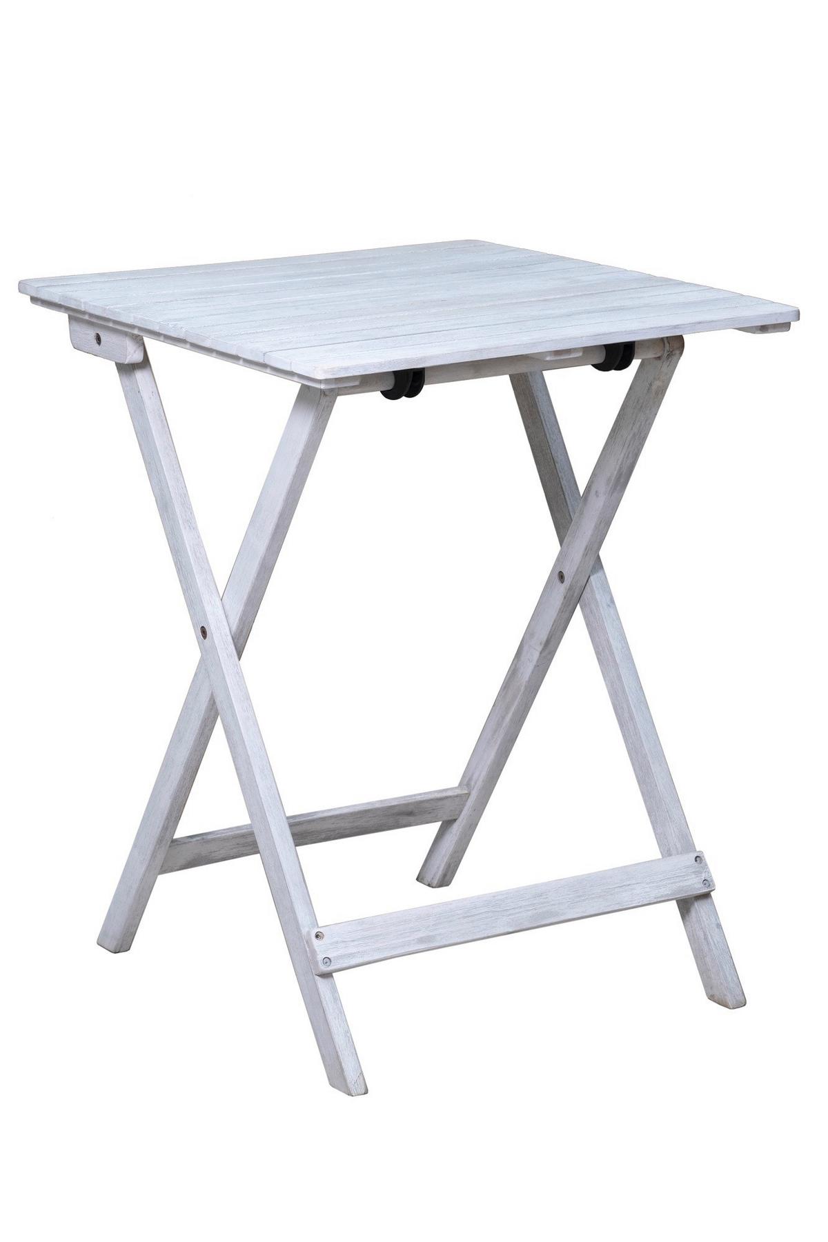 Balkonset 3-tlg. Naturfarben Akazienholz - Grau, Natur, Holz - Gardenson