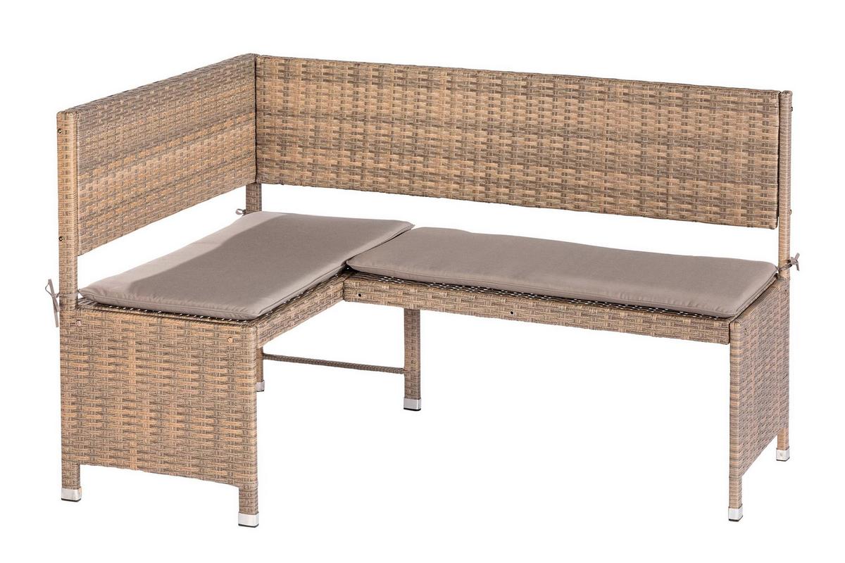 Vrtni Set Lambada, Naravna Barva, Z Blazino, 2-Delni - naravne barve, Konvencionalno, kovina/umetna masa - Gardenson