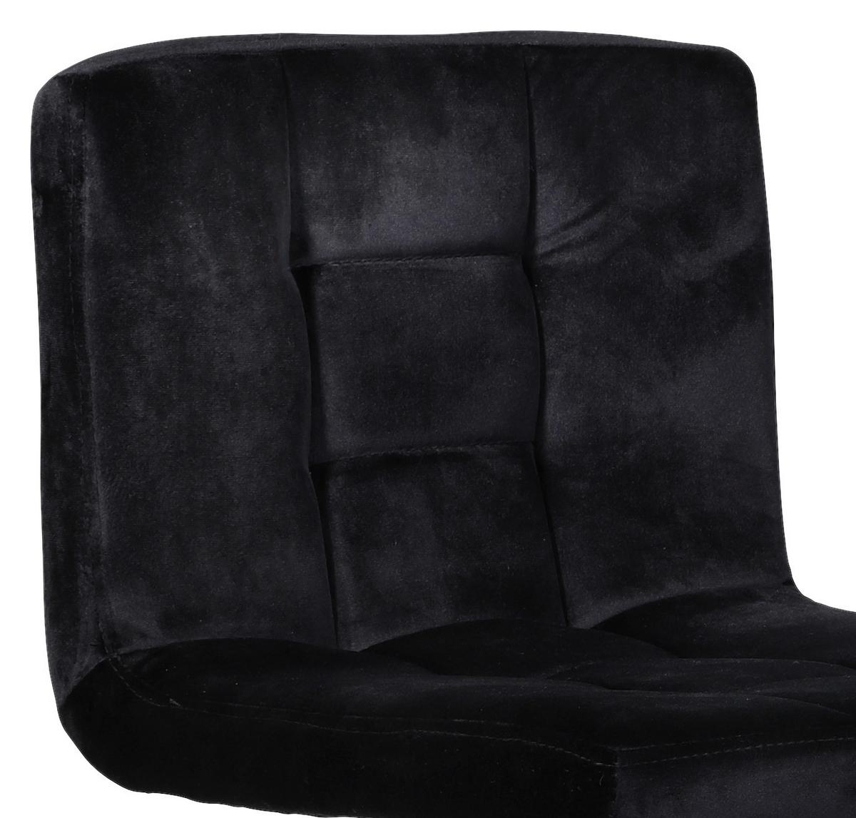 Barhocker 2er-Set Amanda II Schwarz Samt - Dunkelgrau/Schwarz, MODERN, Textil/Metall (40/85/48cm) - MID.YOU